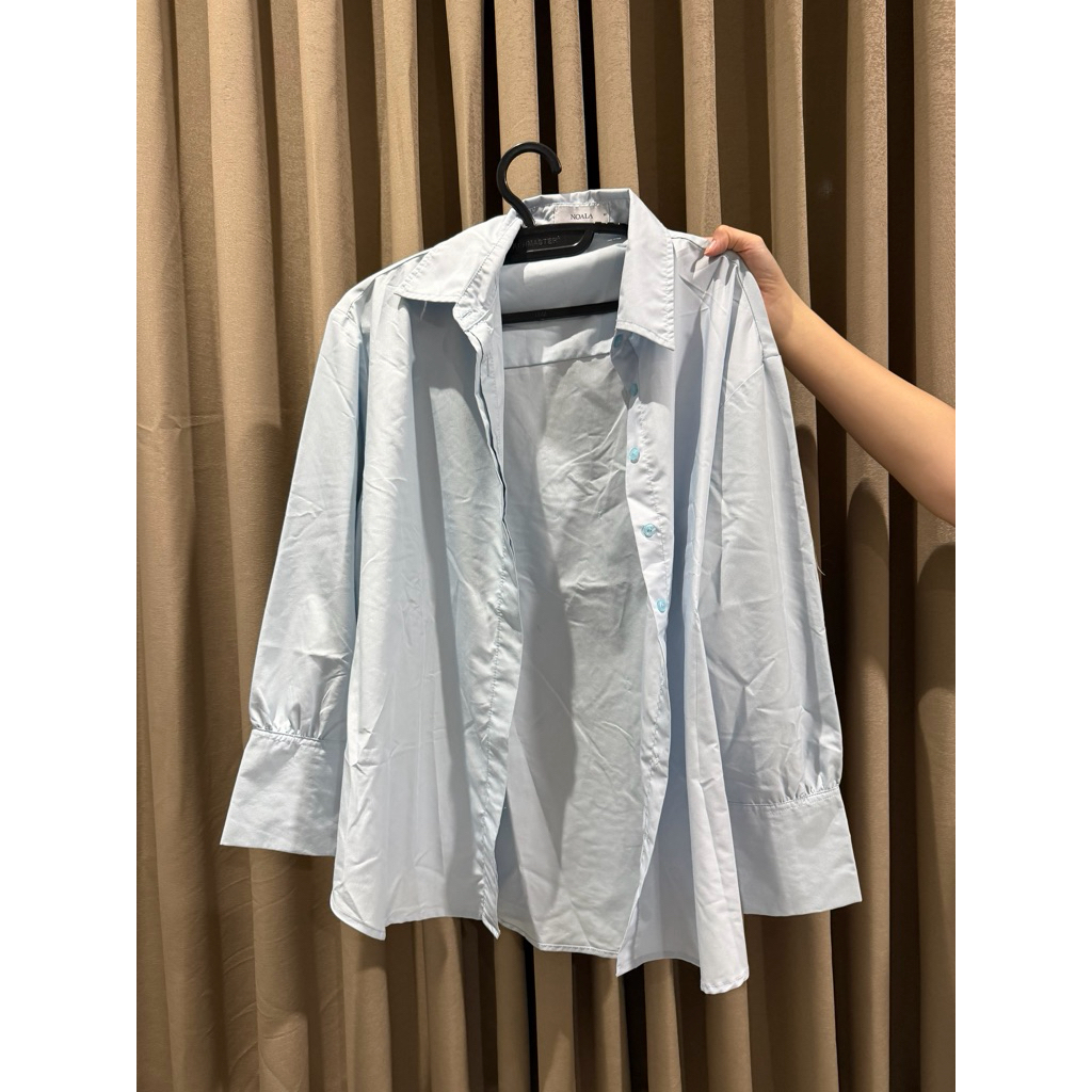 oversize shirt baby blue allsize