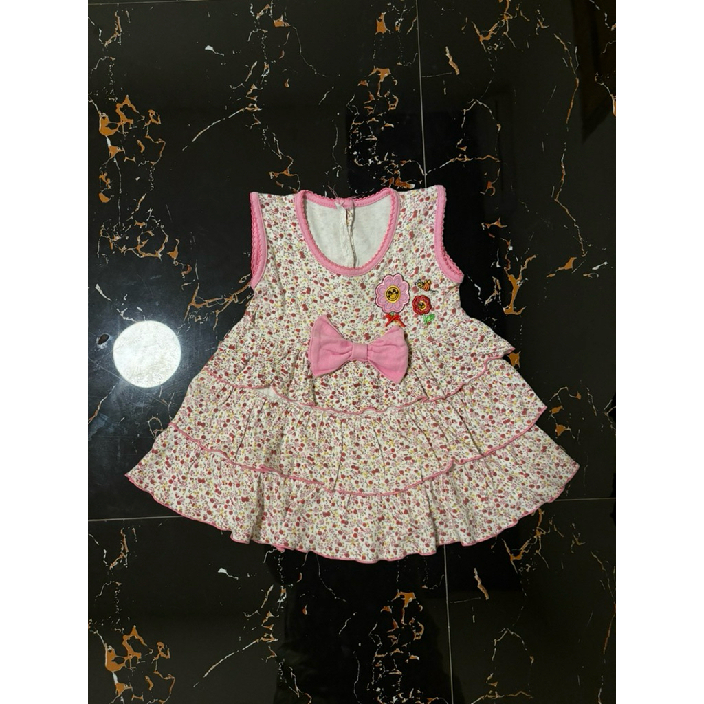 PL BAJU BAYI MURAH PEREMPUAN DRESS BIRTHDAY FLORAL GAUN