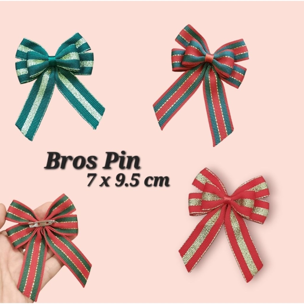 Bross Natal / Pin Pita Natal /Aksesoris Pita Natal Bros Panitia