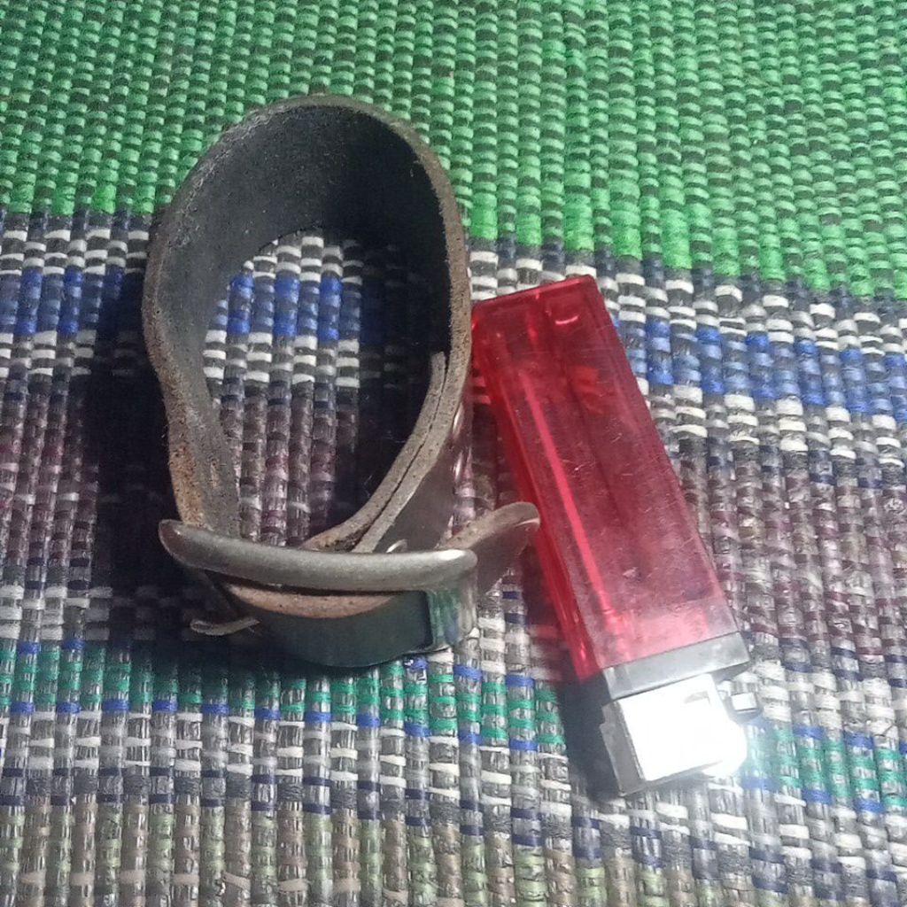 gelang kulit rock metalis