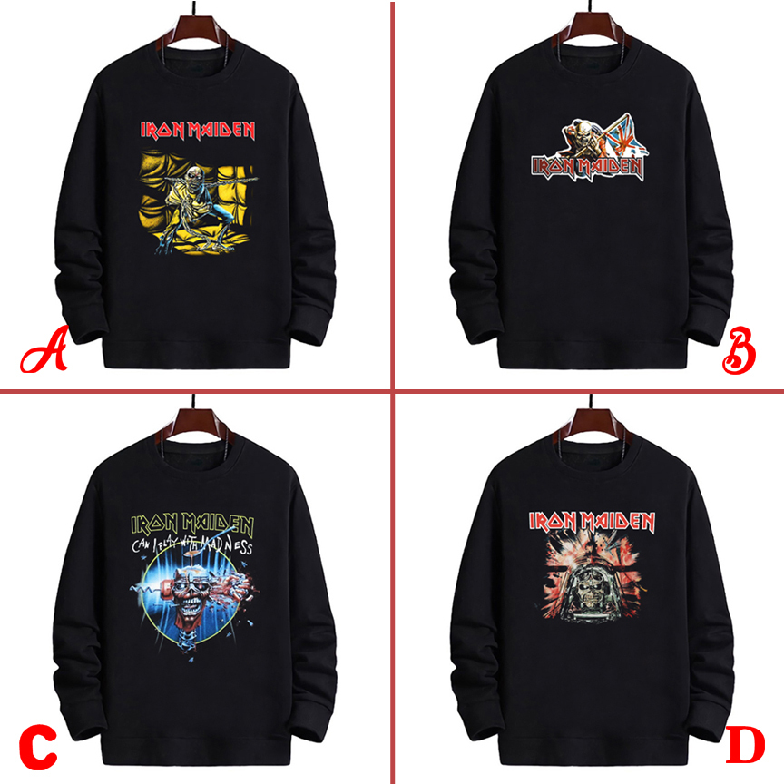 Sweater Iron Maiden Crewneck Sweatshirt Bahan Cotton Fleece | SKU-812414221057