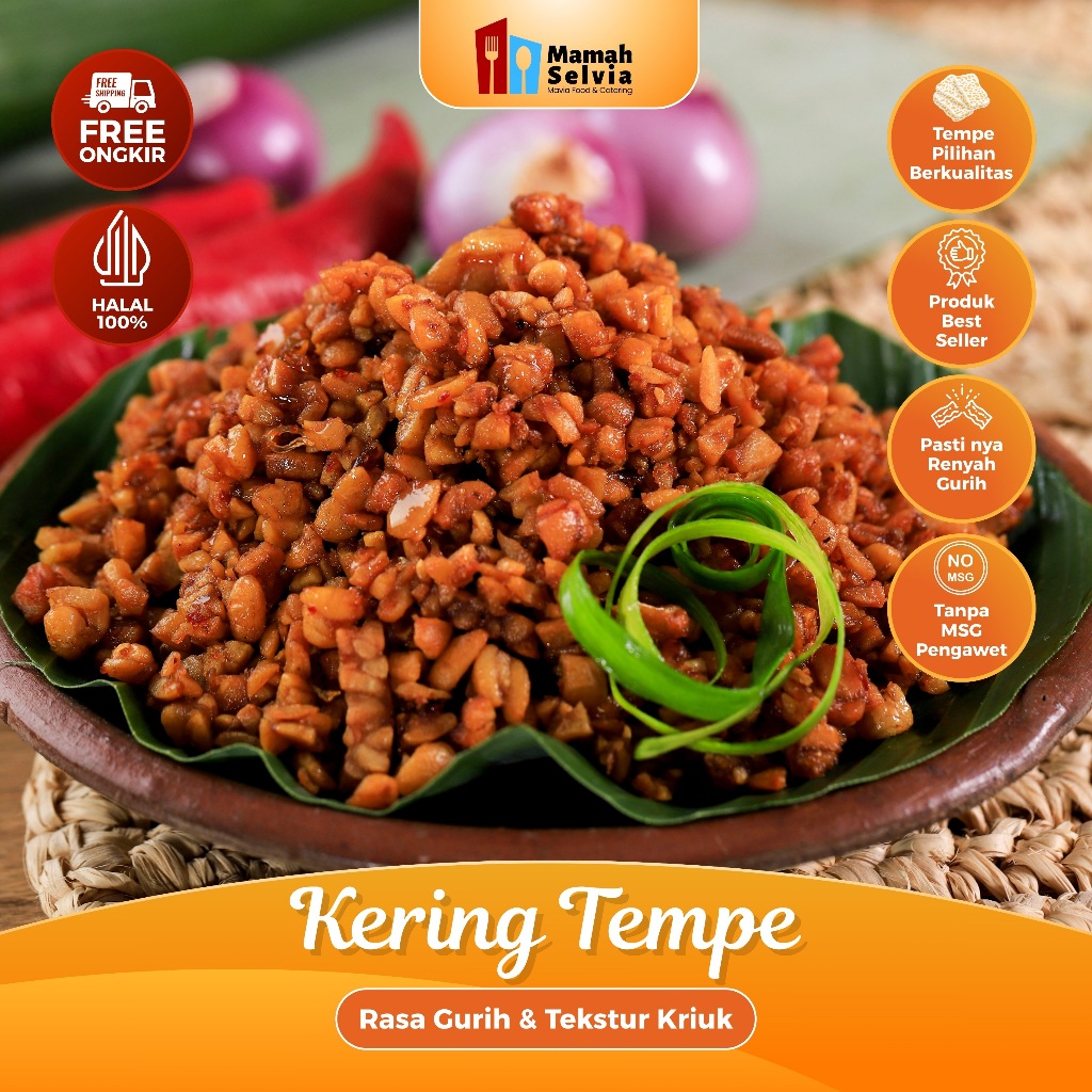 Kering Tempe/Tempe Kering Orek 1Kg/500gr Pedas Manis Gurih & Renyah