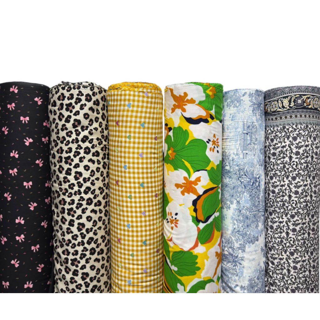 kain bahan katun rayon motiv printing