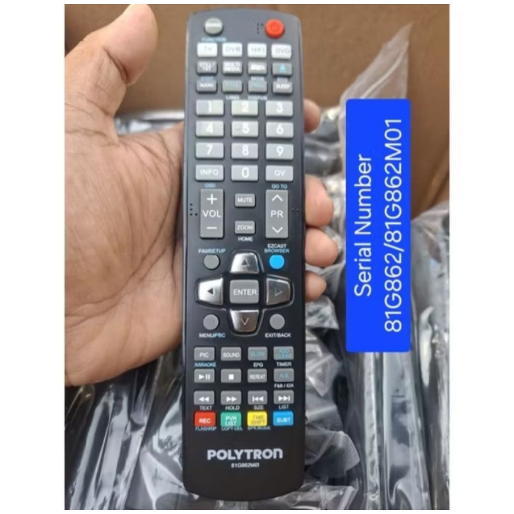 REMOTE UNIVERSAL LED TV POLYTRON SN81G862 / 81G862MO1 ORIGINAL