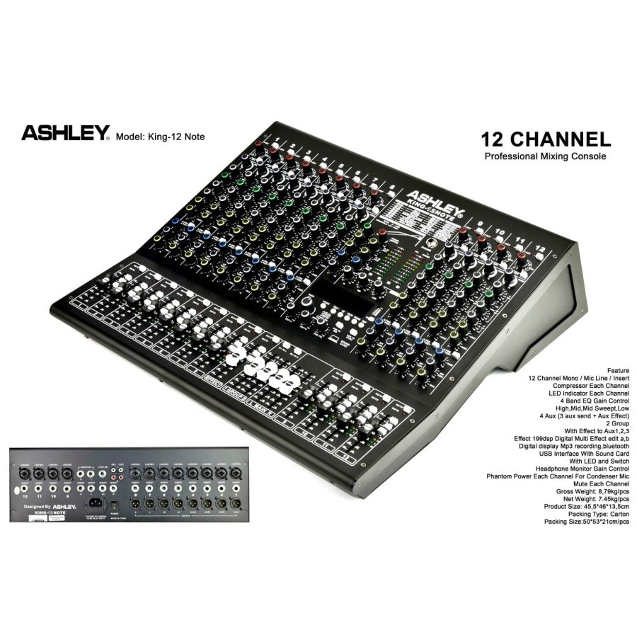 KING 12 NOTE MIXER 12 CHANNEL ASHLEY ORIGINAL / MIXER 12 CHANNEL / KING12NOTE ASHLEY