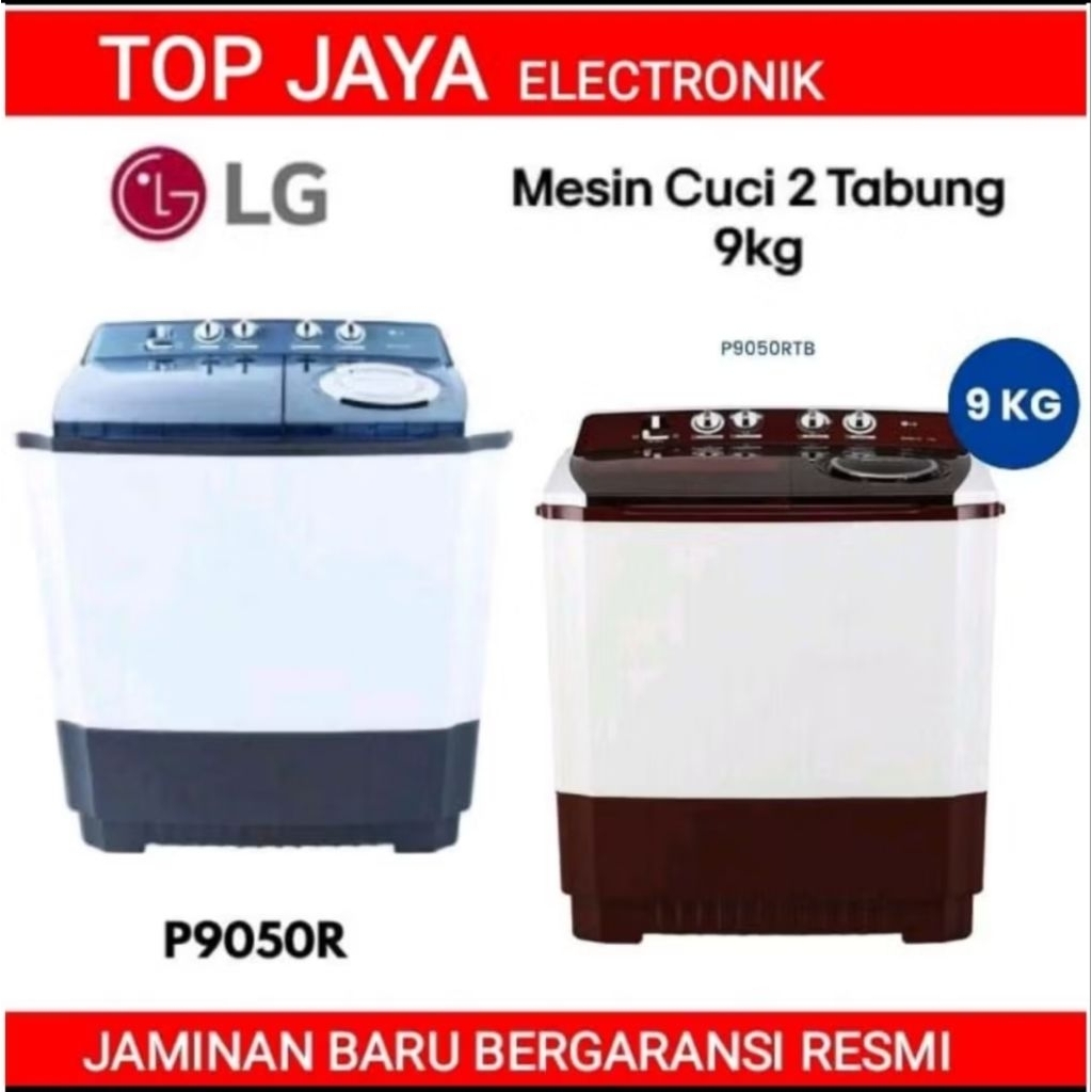 MESIN CUCI LG 9 KG 2 TABUNG/MESIN CUCI 9 KG LG/MESIN CUCI 2 TABUNG 9KG LG/MESIN CUCI LG 2 TABUNG 9 K