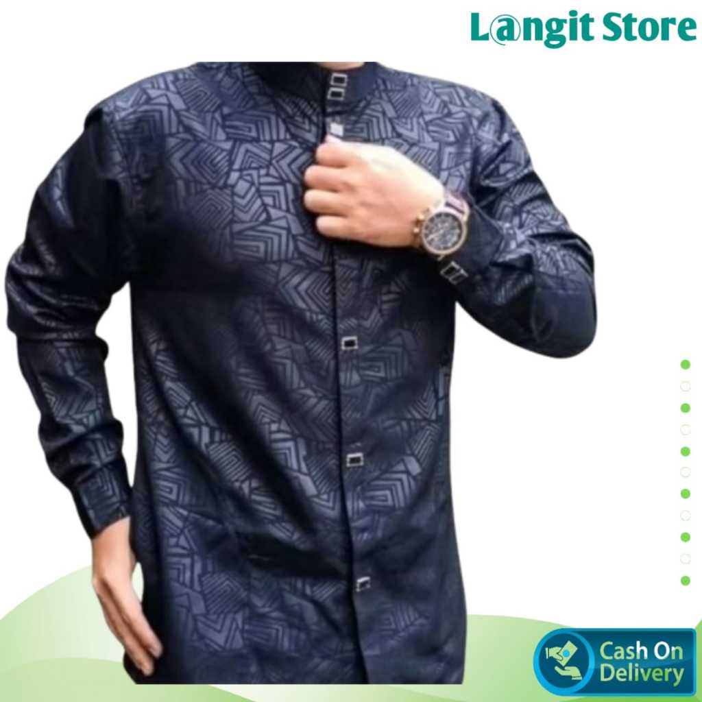 Baju Muslim Koko Sultan Embos/Kemeja Koko sultan Embos Dewasa