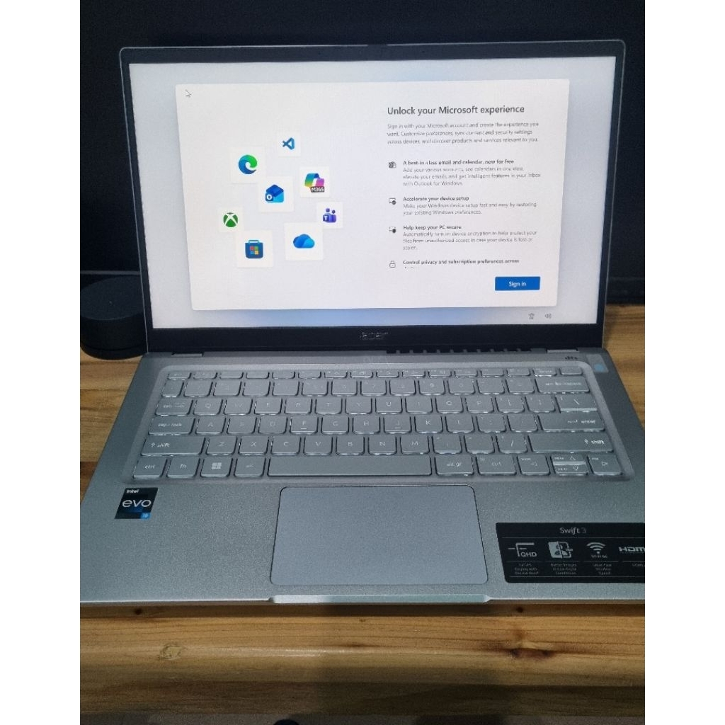 Laptop Kerja / WFH – Acer Swift 3 14” QHD – 16GB RAM – 512GB SSD