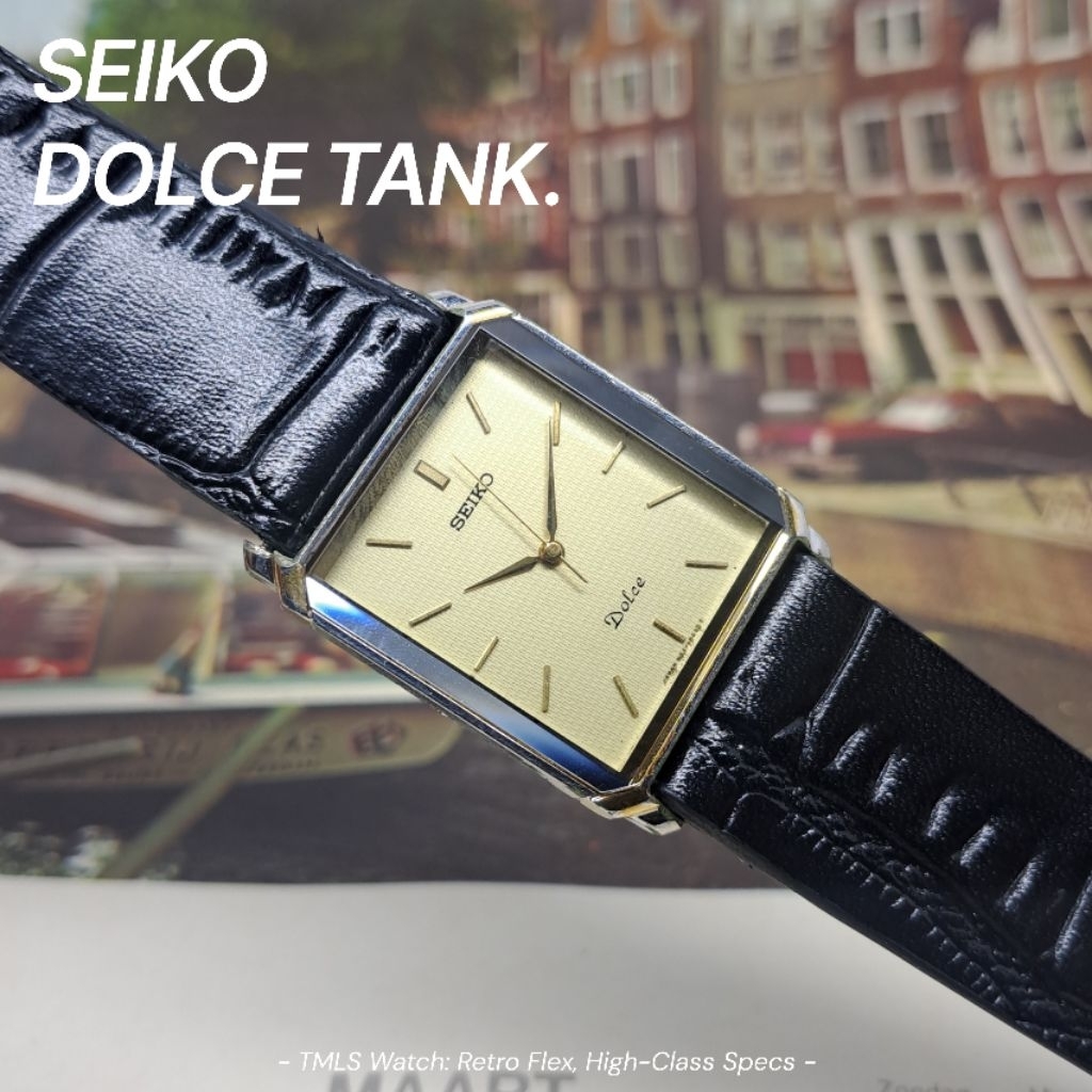 Jam Tangan Seiko Dolce Tank 5S21 original vintage