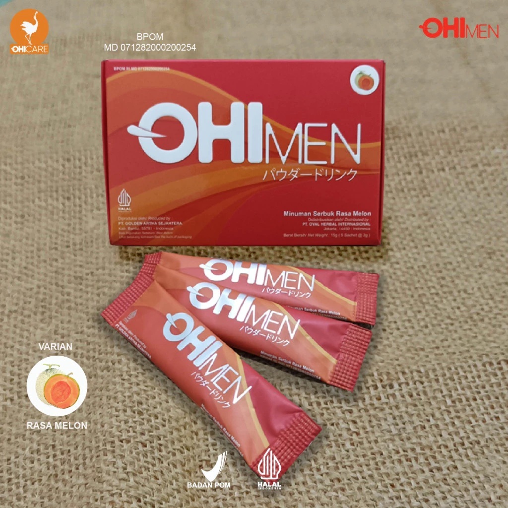 OHImen Suplemen Penambah Stamina & Vitalitas Serbuk Herbal Pria BPOM Original Isi 5 Sachet / Box