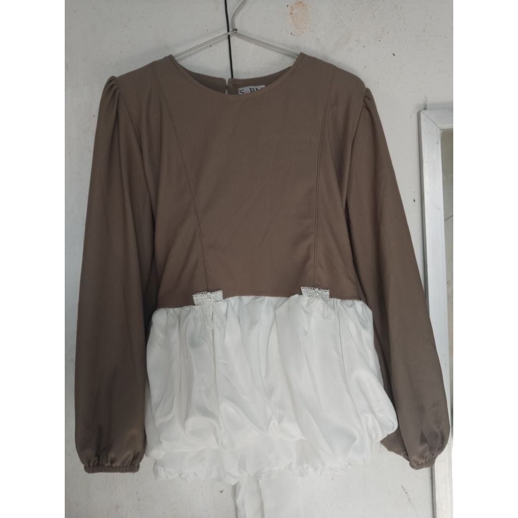 blouse wanita suyi atasan wanita lengan panjang baju balon