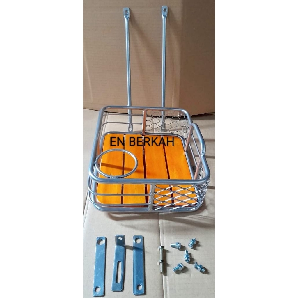 keranjang sepeda depan pixie (warna croom)