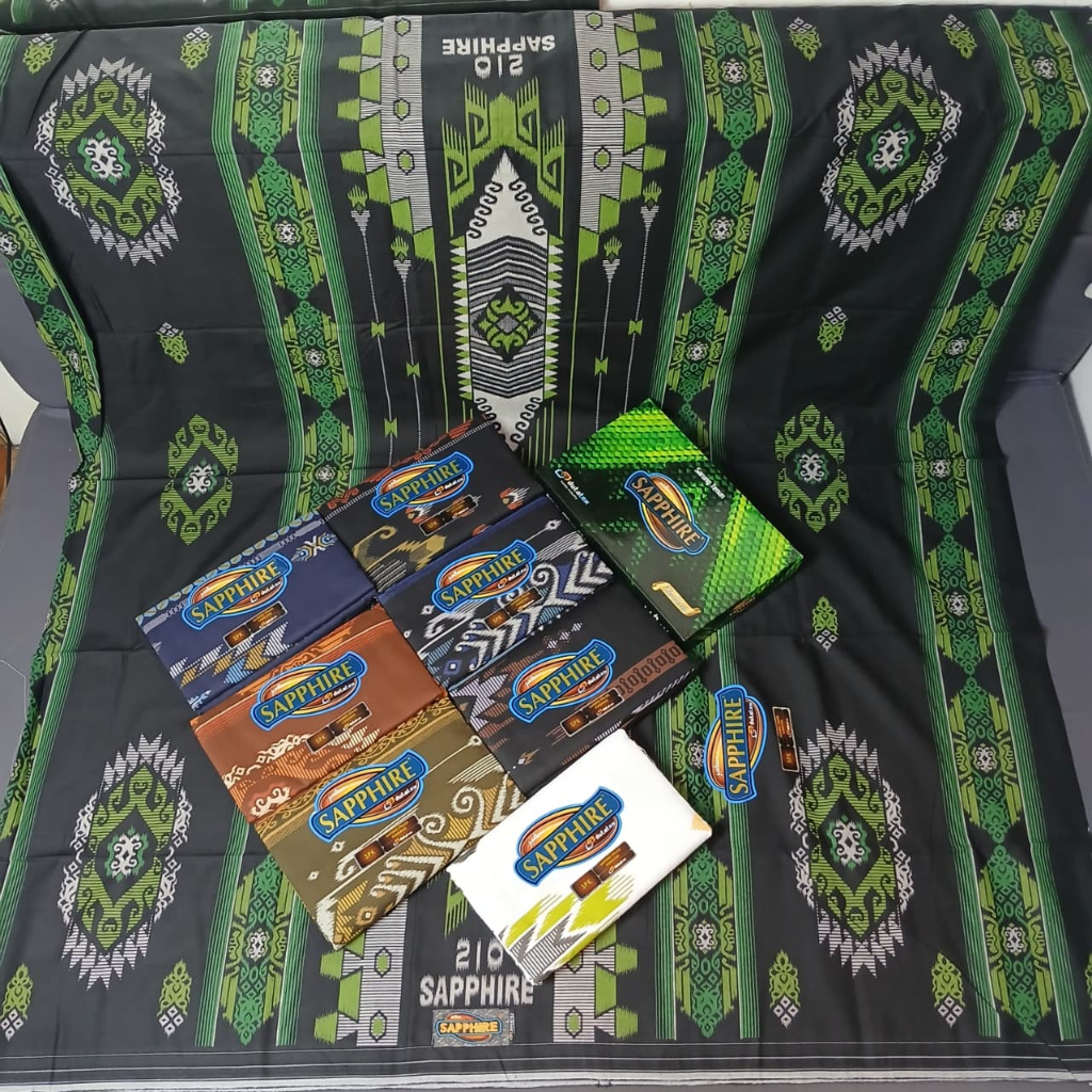 Sarung Sapphire SPK Kembang/Sarung Pria Keren/Sarung Sapphire Motif Kembang