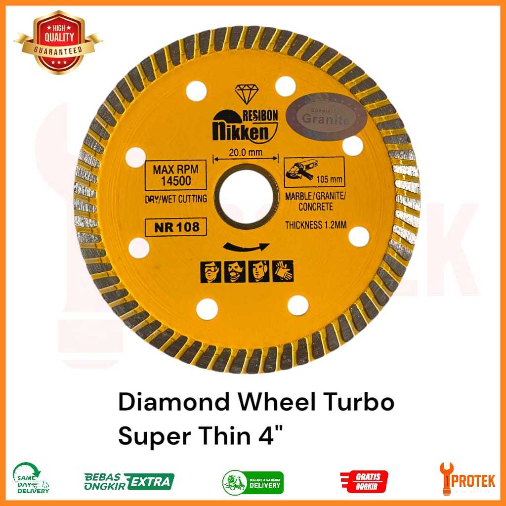 diamond wheel nikken resibon turbo/ pisau potong granit Nikken Resibon turbo 4 INCH