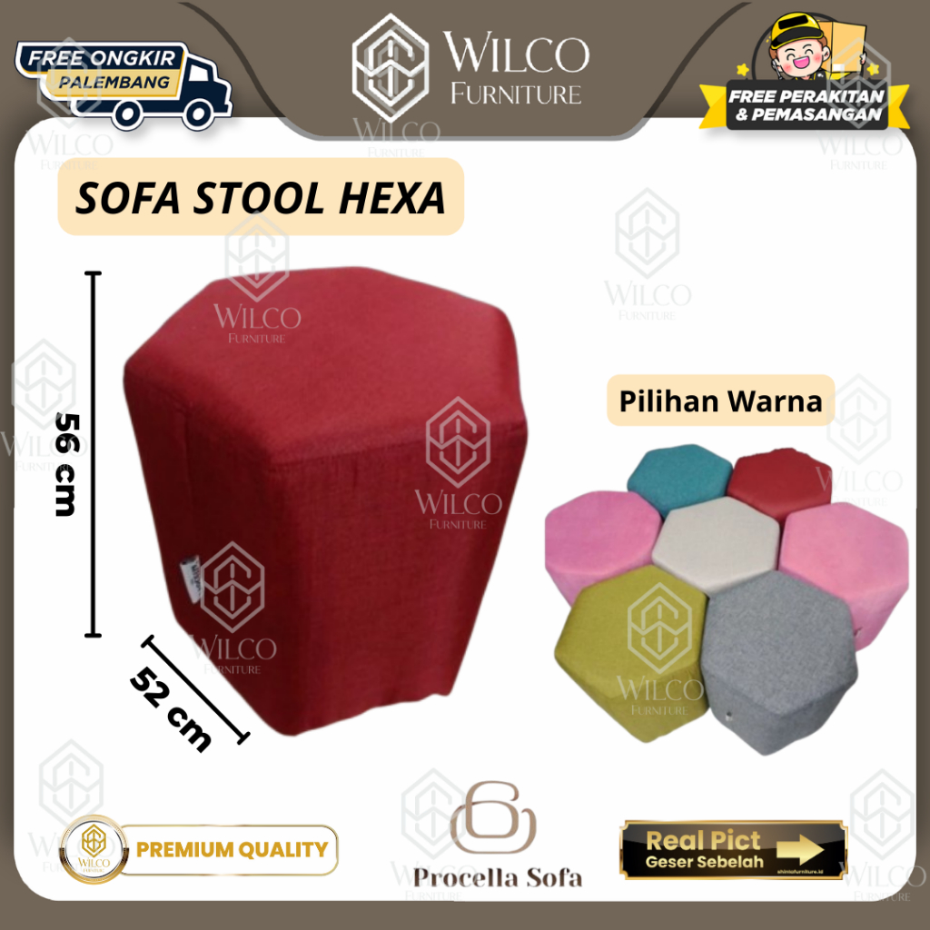 Sofa Stool Hexa by Procella | Sofa Kursi Tamu Minimalis Procella