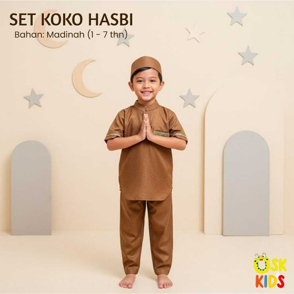 OSK KIDS Koko Baju Muslim Anak Laki - Laki 1 2 3 Tahun / Baju Anak Laki - Laki Panjang Bagus Murah R