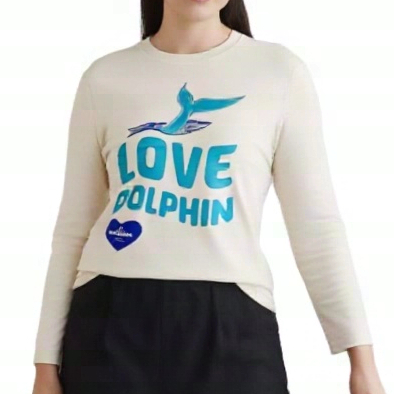 Ancol Baju kaos lengan panjang Love Dolphin Samudra | Longsleeve Tshirts Samudra | Official Merchand
