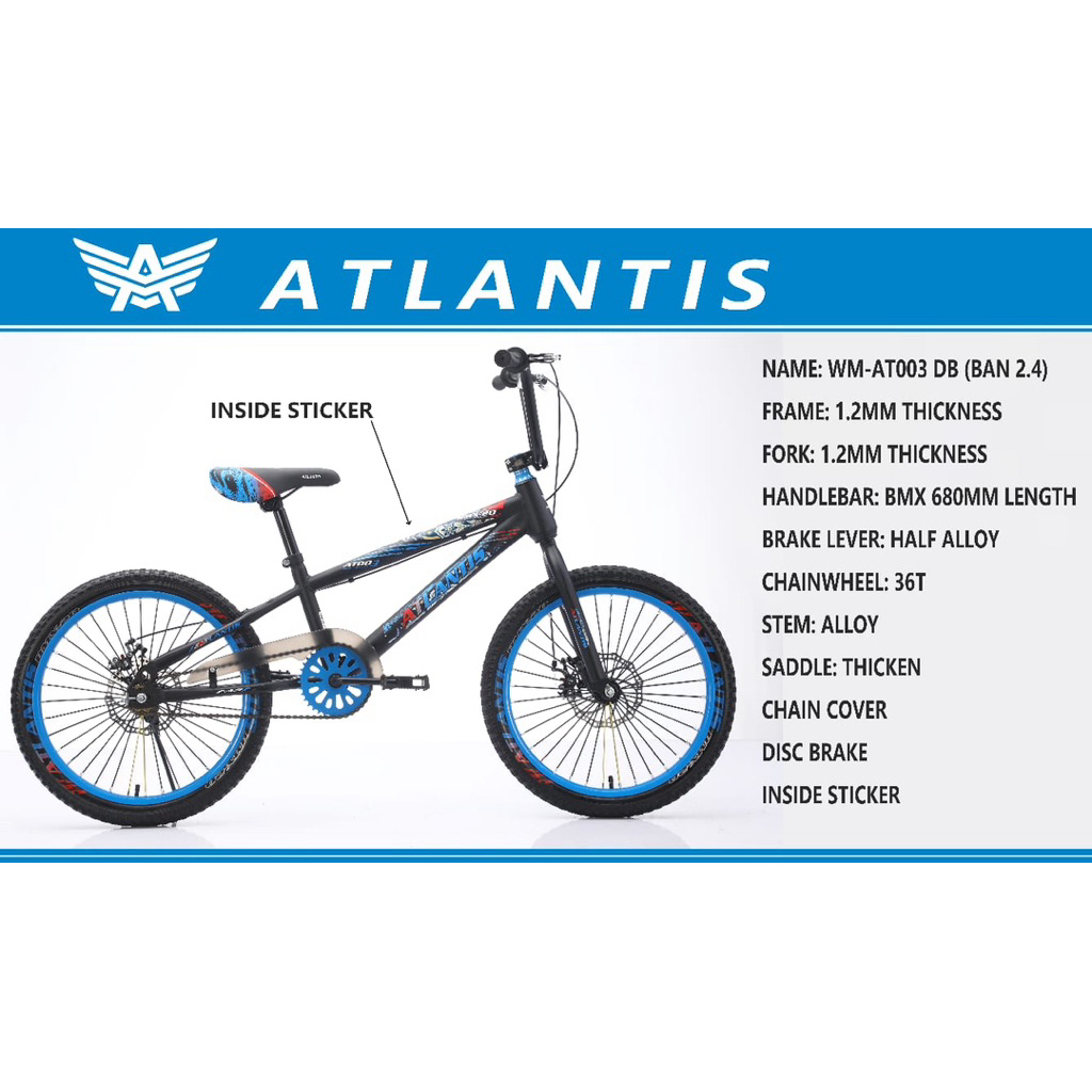 SEPEDA BMX ATLANTIS & AXXIL TORPEDO 20INC