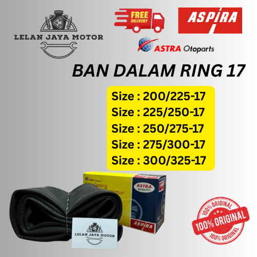 [Ready COD] Ban dalam Aspira Untuk Semua Ukuran Sepeda Motor Ring 17 Bisa Untuk Ukuran 60/80 - 70/90