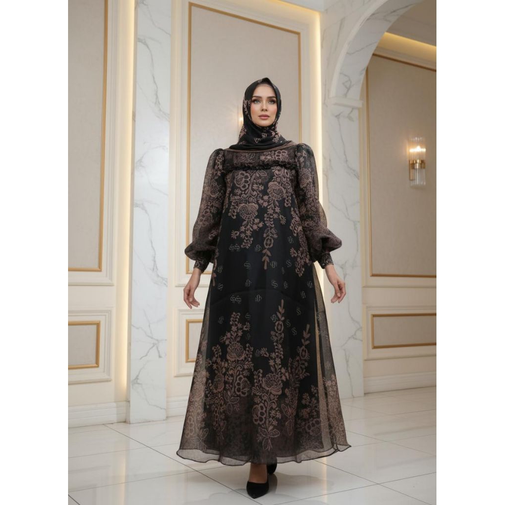 Shellasaukia Original Gamis Printng Shellasaukia Terbaru Dress Shellasaukia Terbaru Gamis Shellasauk