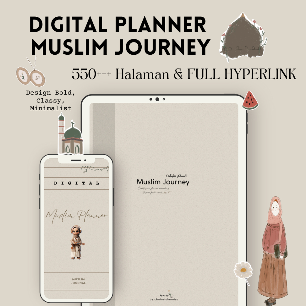Premium Muslim Planner Undate /Planner desain aesthetic/Digital Planner/Ramadan Planner/Muslim Journ