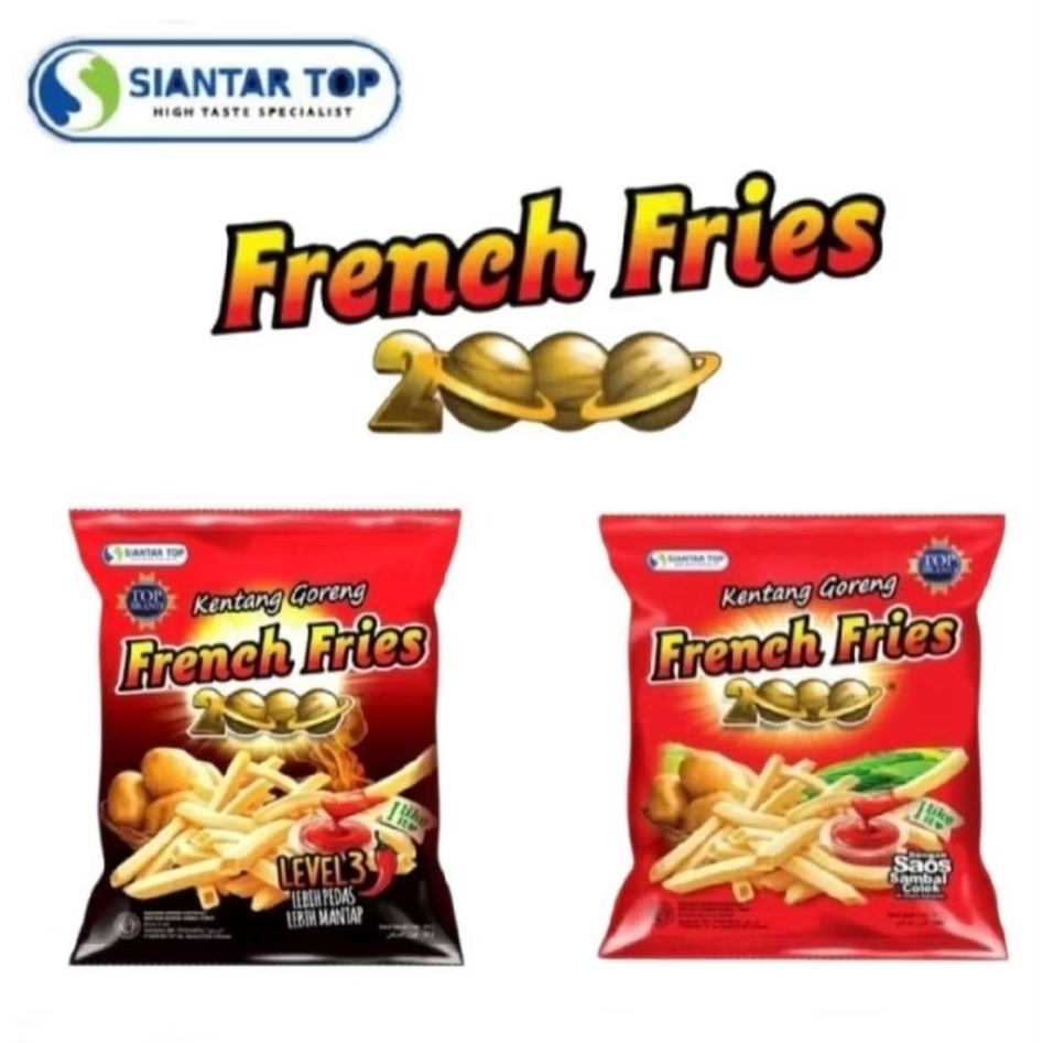 French Fries FF 2000 (Renceng)  / Snack Chiki Ciki Kentang 2000 Saus  Sambal Cocol