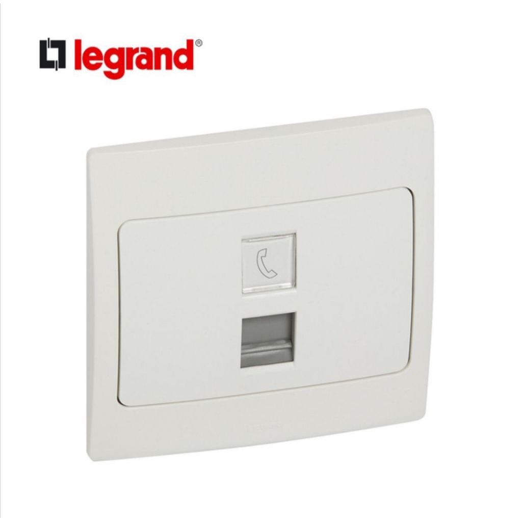 Legrand Socket Telpon Rj11 Mallia White 281160 / Outlet Telpon RJ11 Legrand Mallia White
