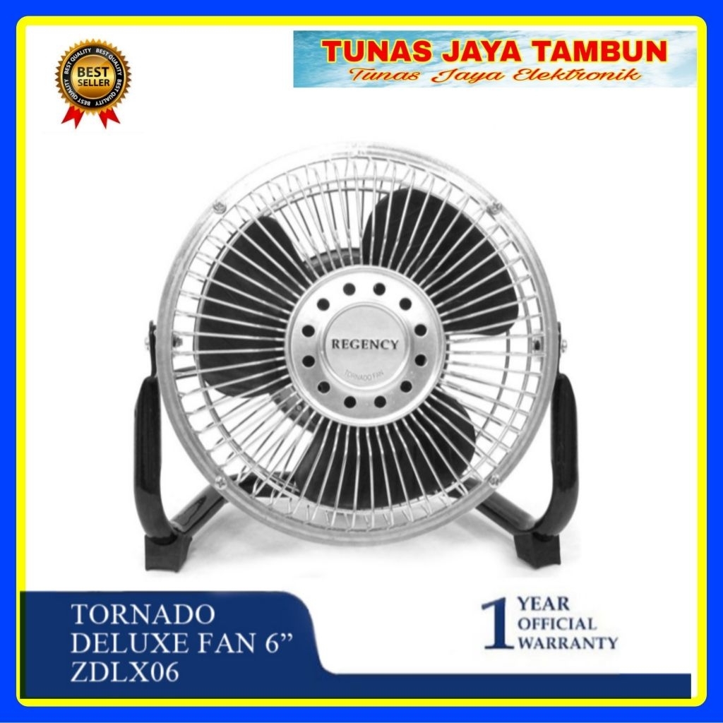 TORNADO FAN REGENCY 6 DELUXE / KIPAS ANGIN REGENCY 6 INCH 6ZDLX / REGENCY 6 DLX KIPAS MINI