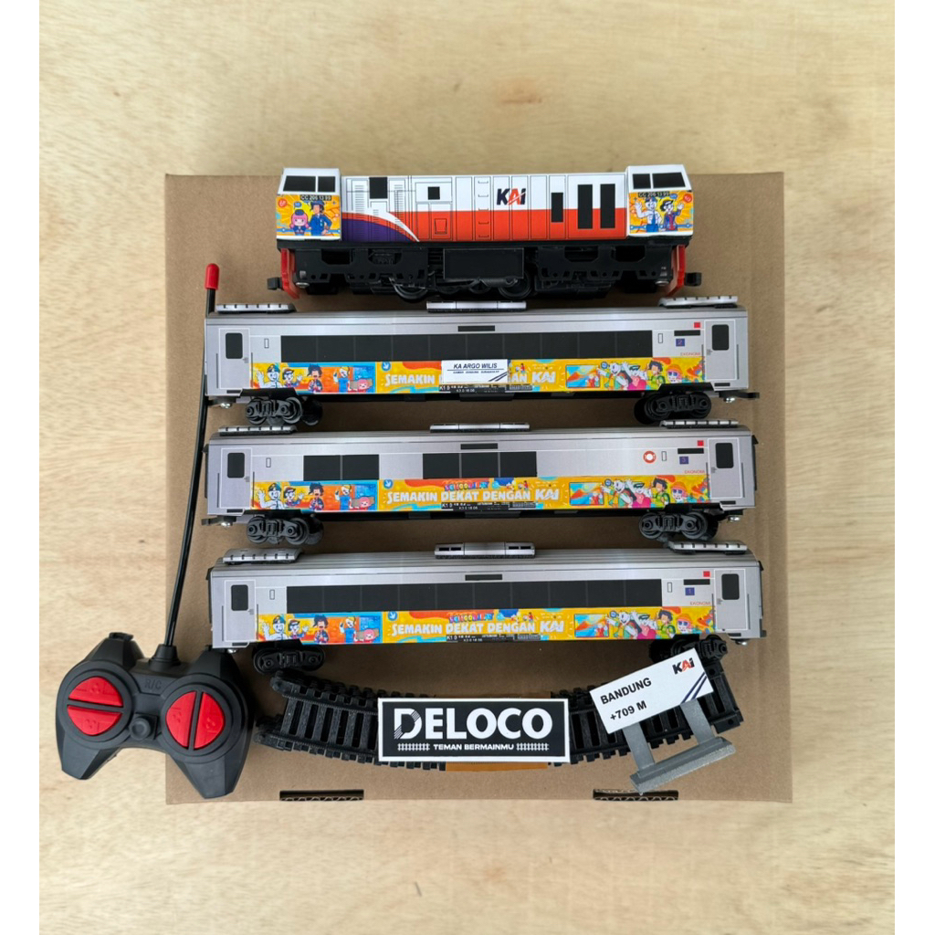 paket Rangkaian murah Mainan Kereta Api Indonesia,Kereta api Tematik SCHOOLIDAY,Lokomotif cc206 RC,2