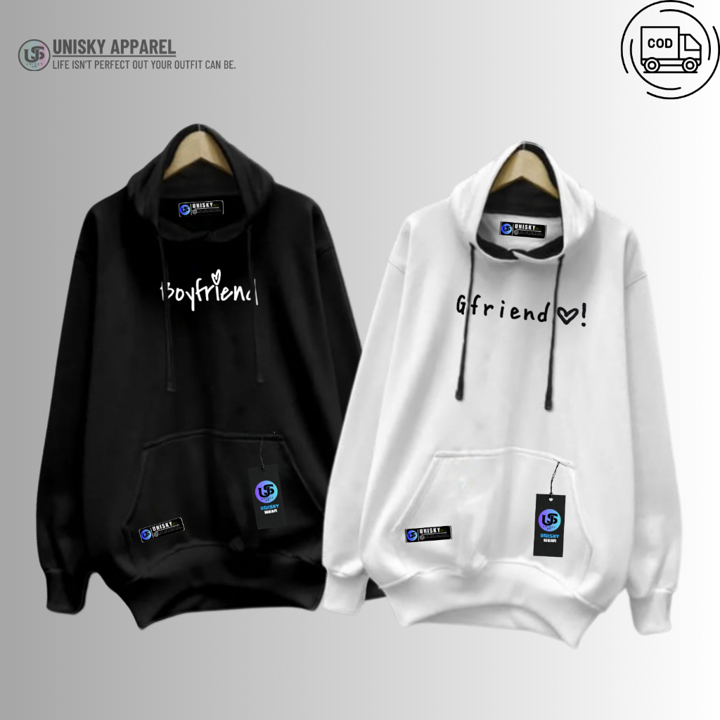 (ISI 2 HOODIE ) Jacket couple 2 PC /Sweater couple pasangan 2 pcs tebal / Sweater couple pacar / Hod
