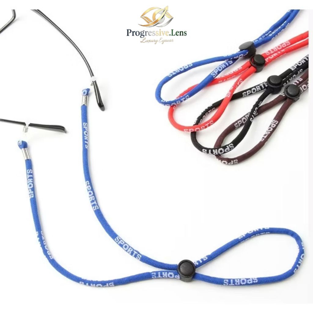 Aksesoris kacamata, tali kacamata sport pria dan wanita, rantai kacamata bahan kain cocok untuk olah