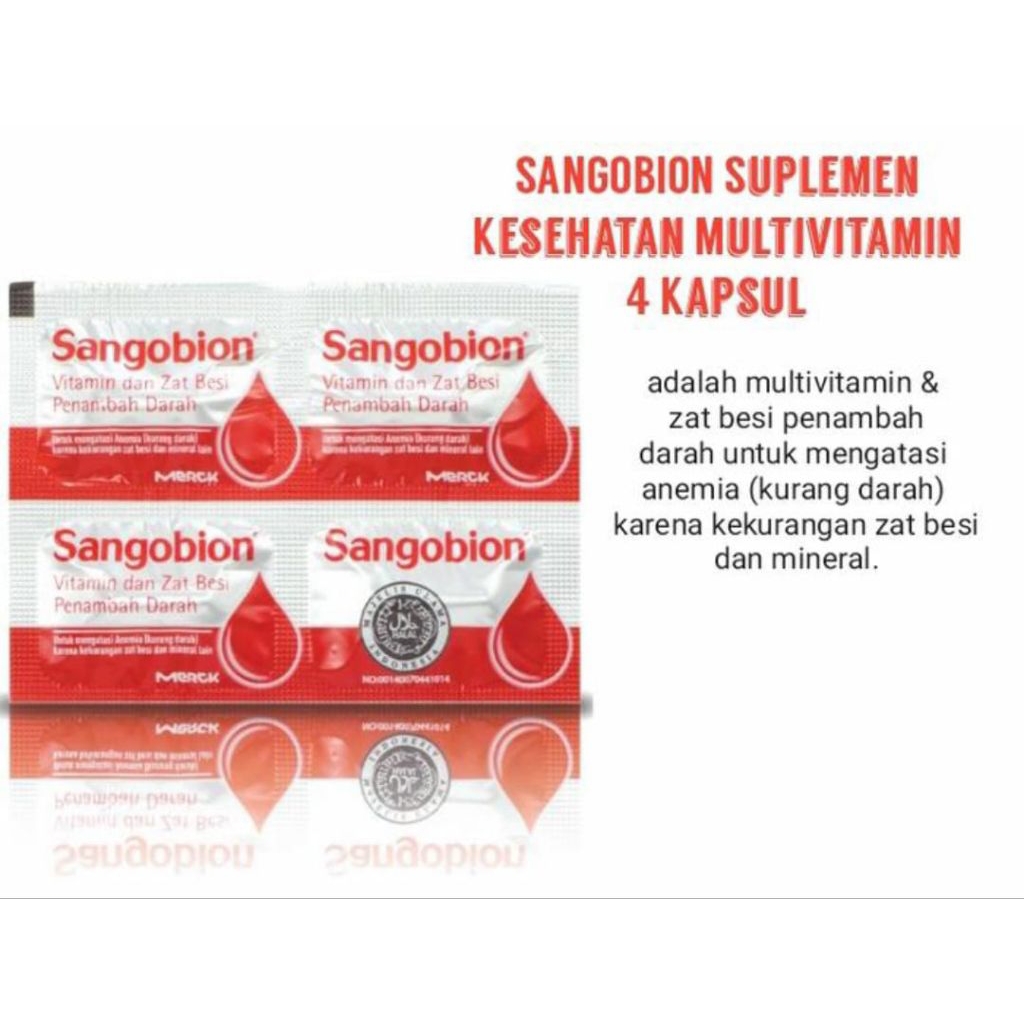Sangobion Suplemen Kesehatan Multivitamin 4 Kapsul