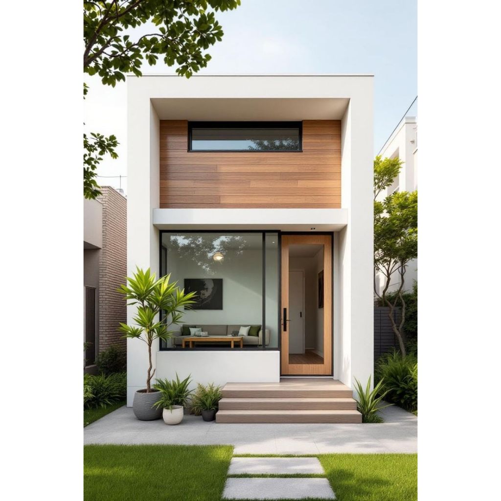 Desain Fasad Rumah Komposisi Massa Sederhana