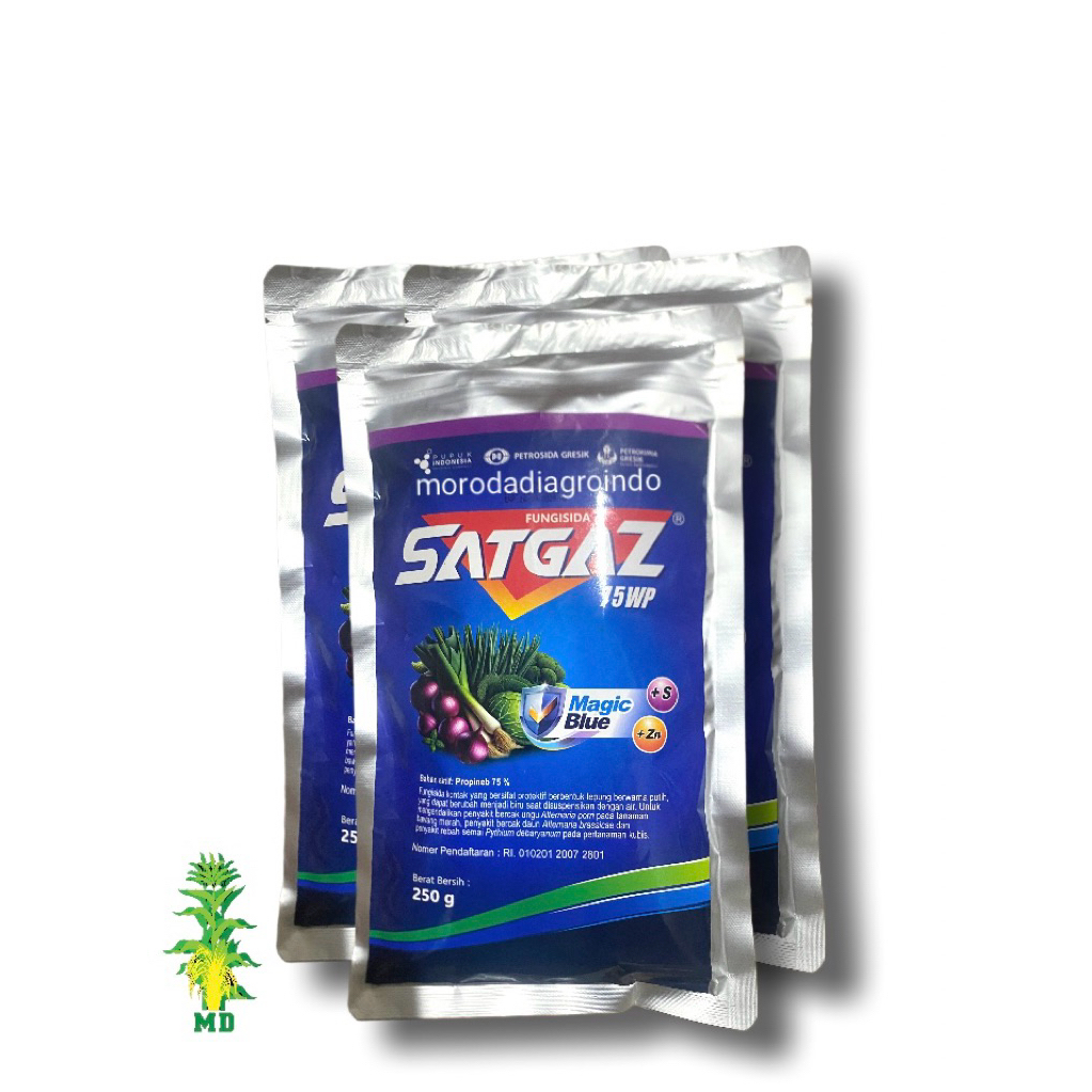 Fungisida Satgaz 75WP Magic Blue 250gram, bahan aktif : Propineb 75% plus zinc dan sulfur