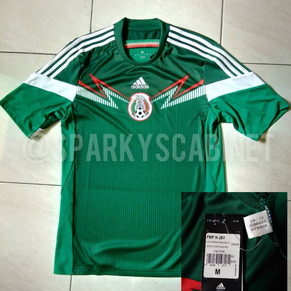 Jersey Sepak Bola Home Mexico World Cup 2014 Adidas