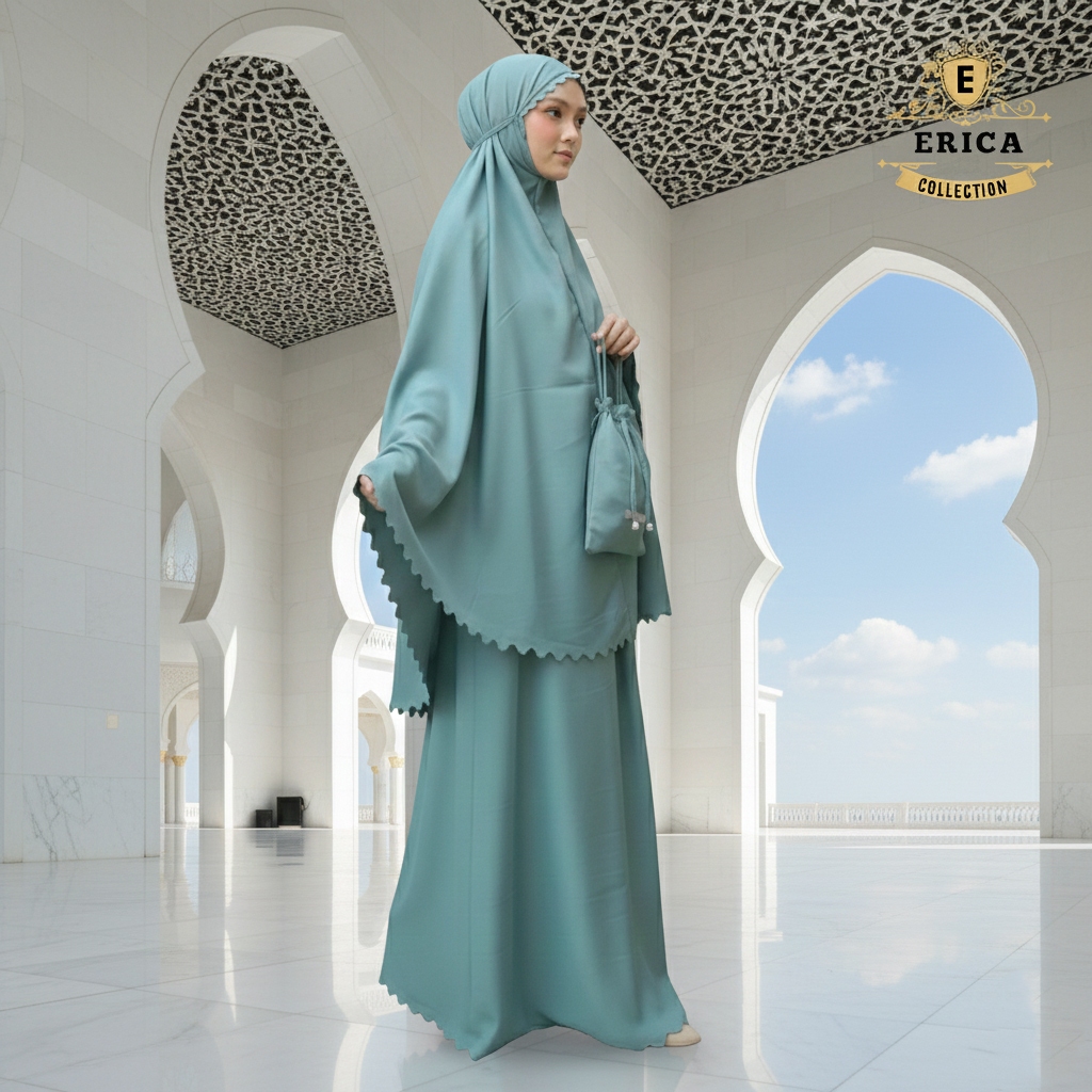 Mukena anak tanggung 2 in 1 Mukena anak tanggung katun polos Mukena anak tanggung traveling