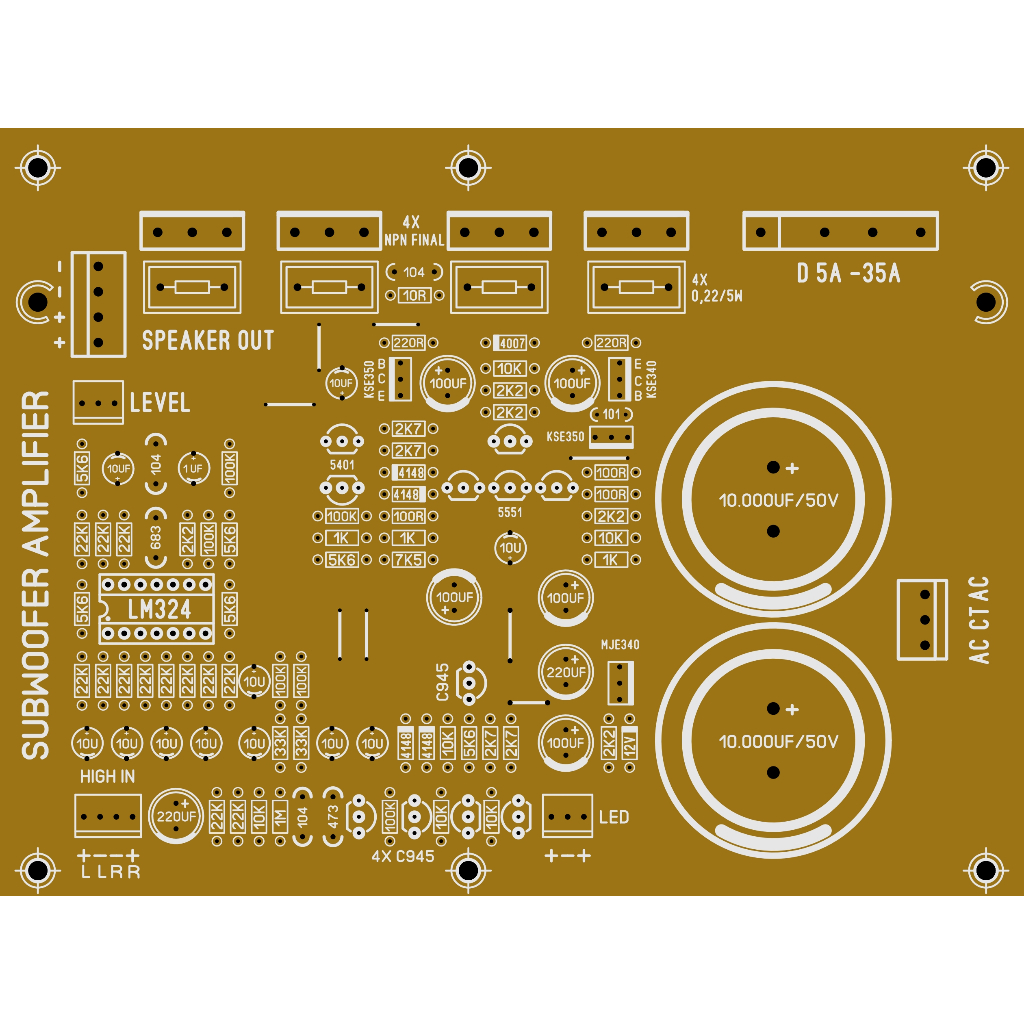 PCB SUBWOOFER NPN QUASY