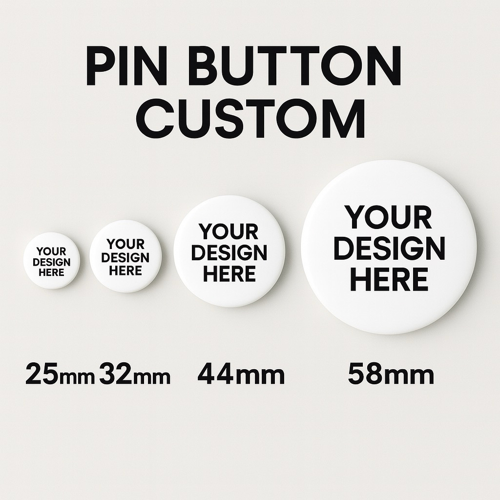 Custom Pin Button 25mm 32mm 44mm 58mm | Pin Bros Custom Satuan & Banyak | Cetak Gambar Sendiri – Glo