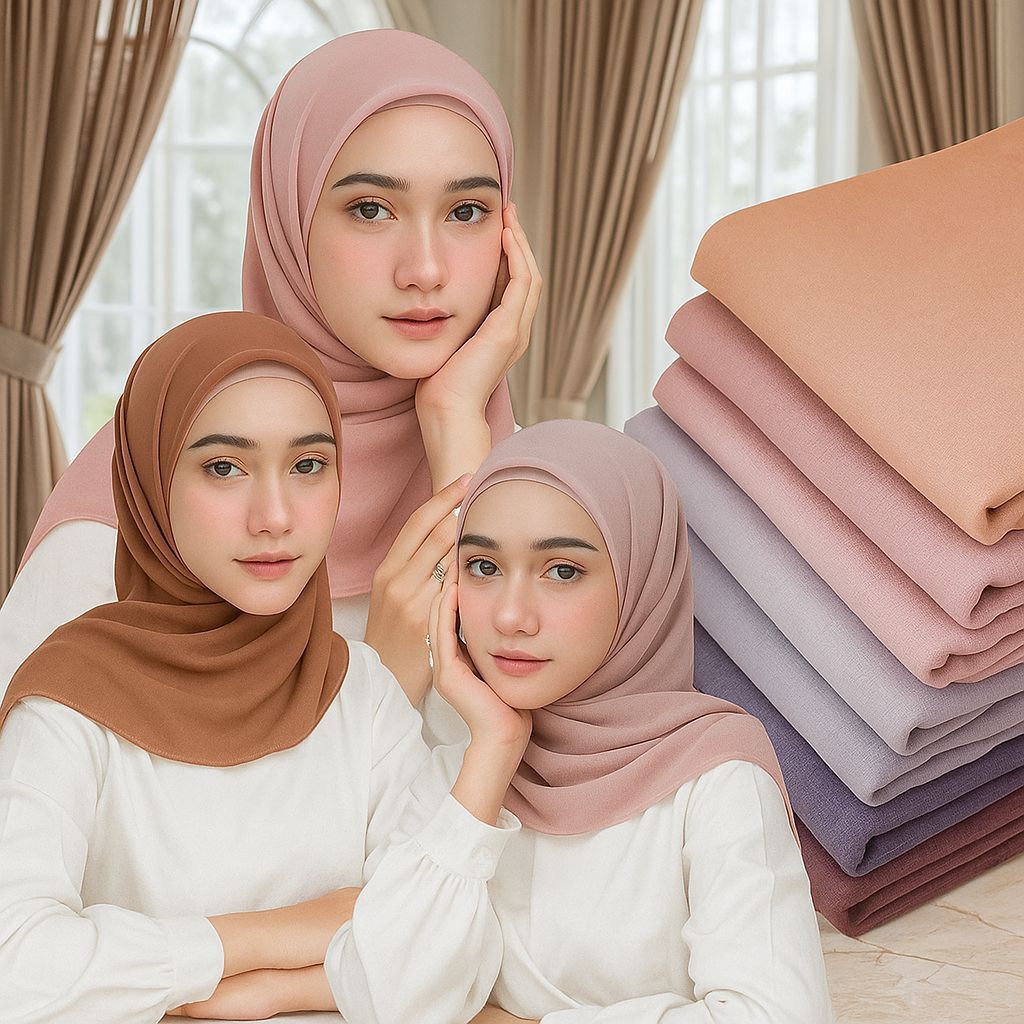 HIJAB PARIS VOAL PREMIUM JAIT TEPI/JILBAB PARIS VOAL/PARIS POLOS