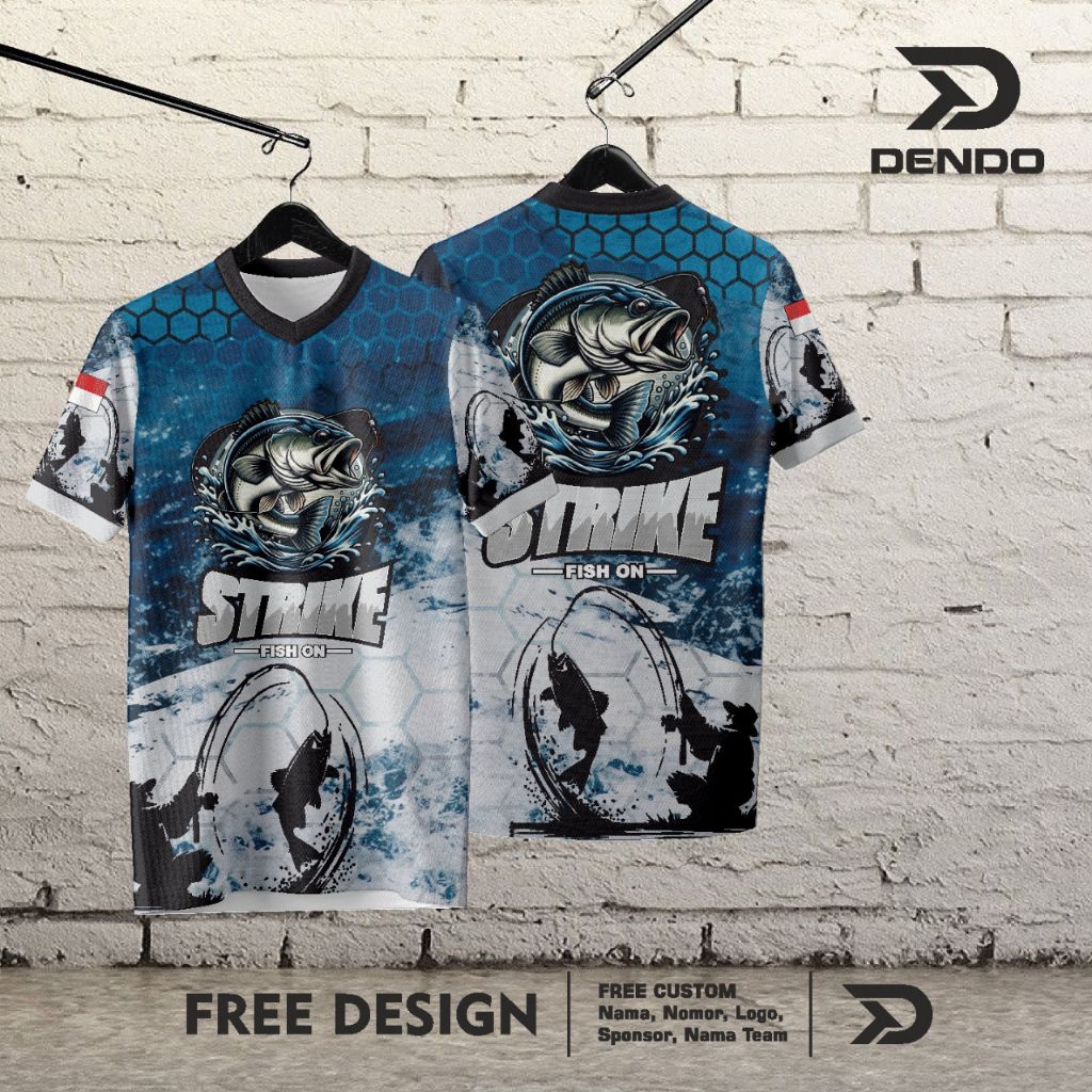 Jersey Mancing Printing. Bisa Custom