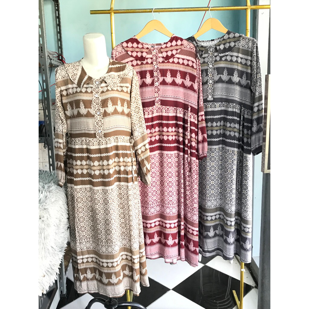 SHAN-Glow Midi dress wanita // Gamis midi wanita // Pakaian wanita muslim