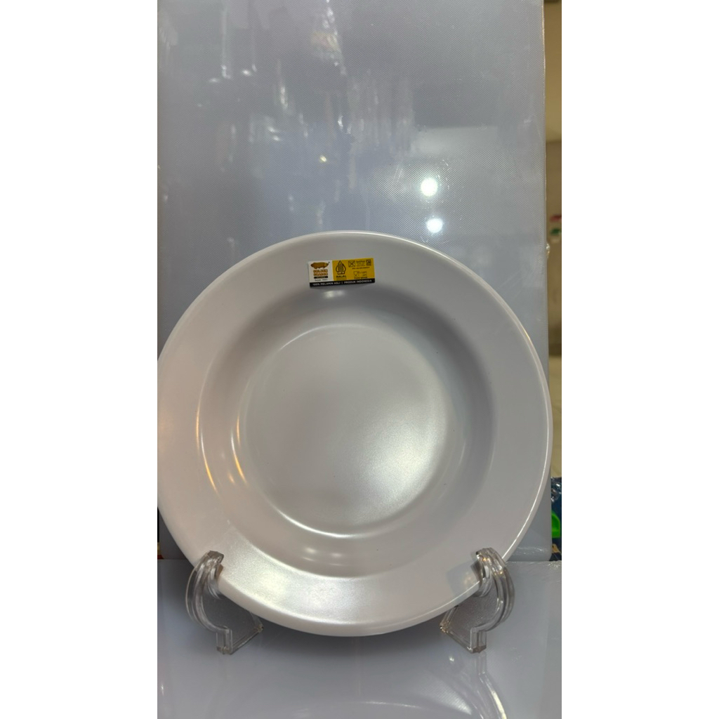 Piring Melamin Putih 9inch Golden Dragon P0109