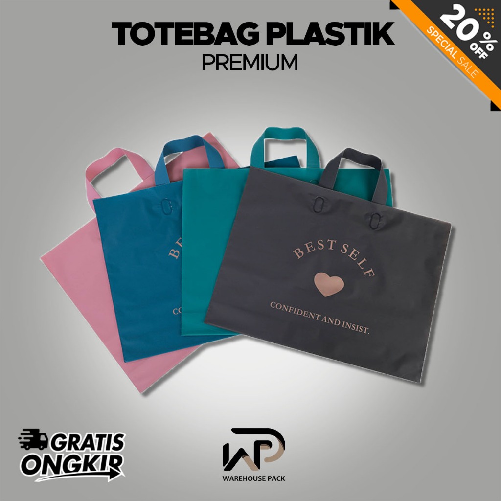 Totebag Plastik Karakter Premium | Kantong Plastik Laminasi Doff | Plastik Bag Shopping Handle | Kan