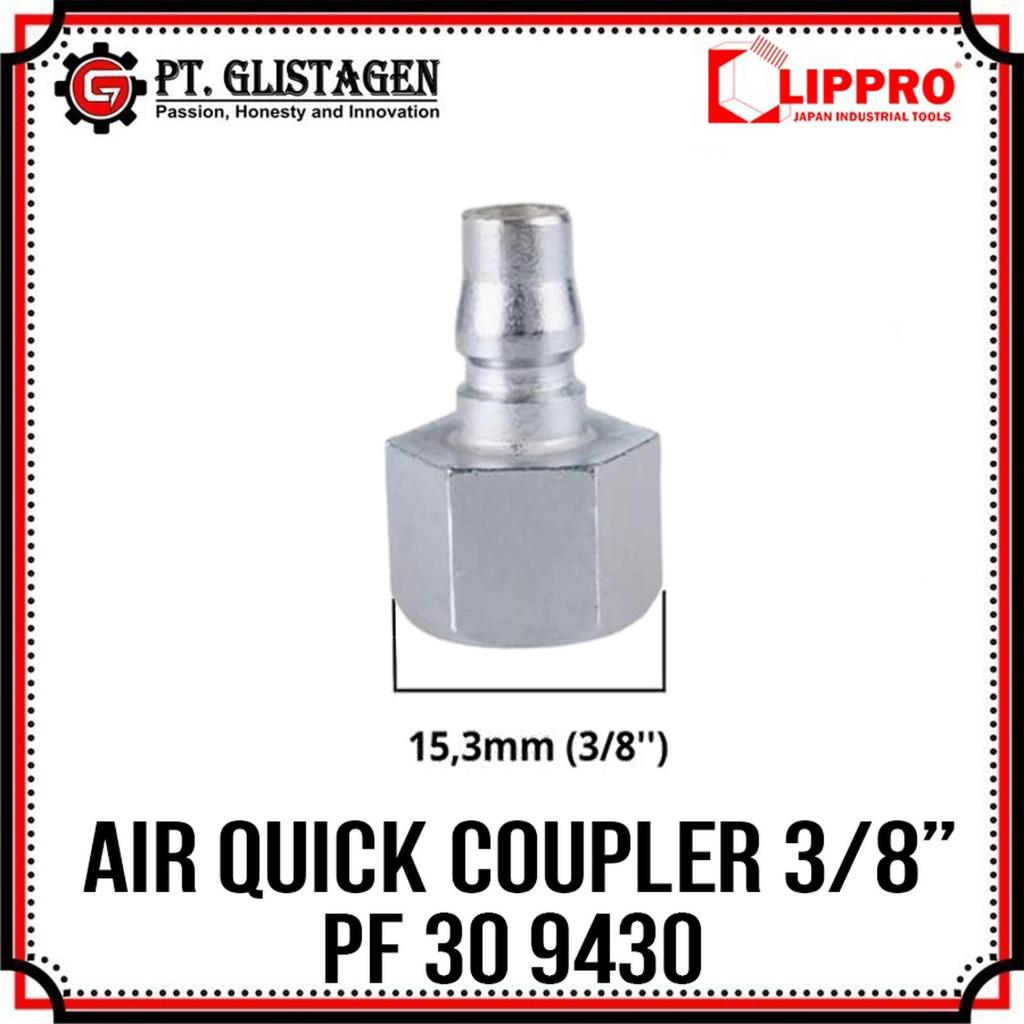 Lippro Coupler 3/8" One Touch PF30 Quick Coupler 3/8 Inch PF 30 Konektor Selang Kompresor Conector C