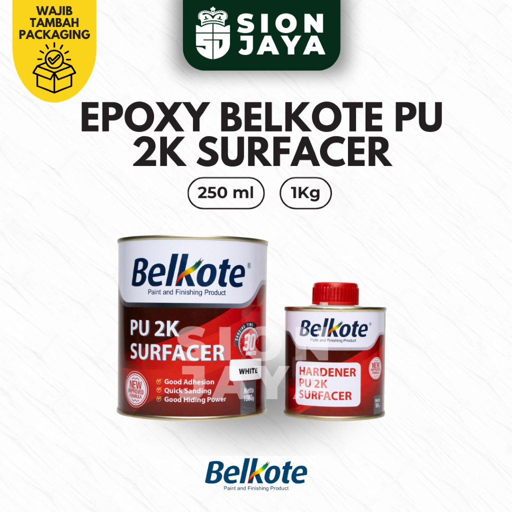 [250ml/ 1Kg] Epoxy Belkote Merah Cat Dasaran Primer Surfacer + Hardener