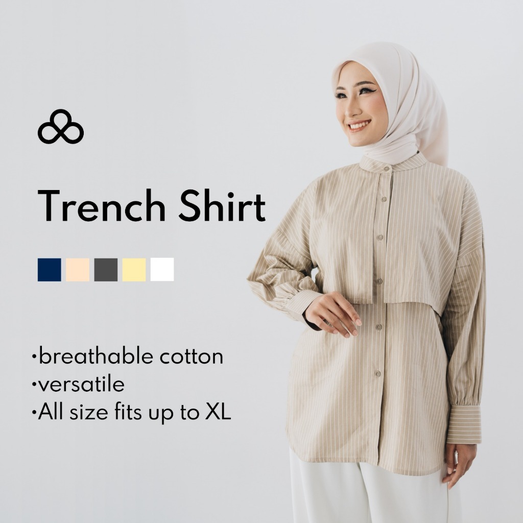 Atala Scarves | Trench Shirt | Kemeja Wanita
