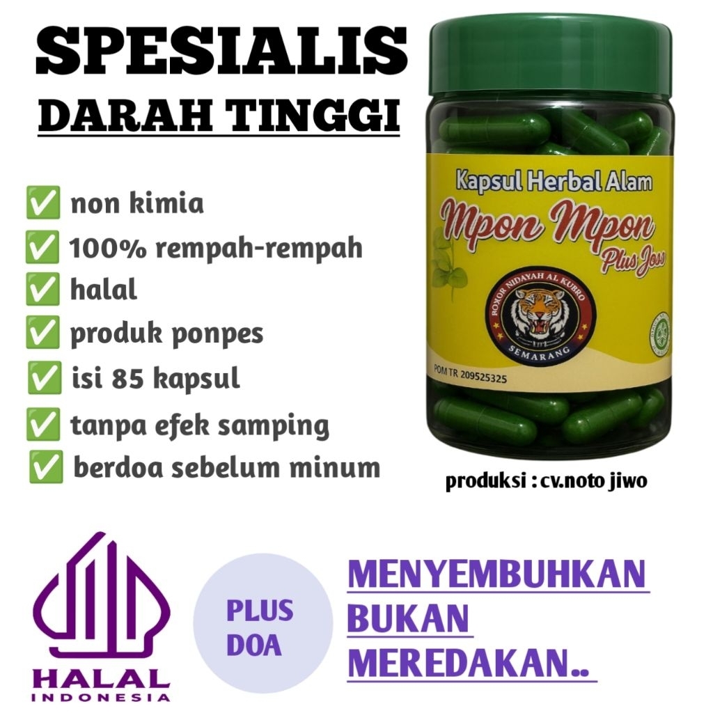 Obat Darah Tinggi Ampuh Herbal Premium Terstandar Obat Tradisional NJ Herba isi 85 kapsul