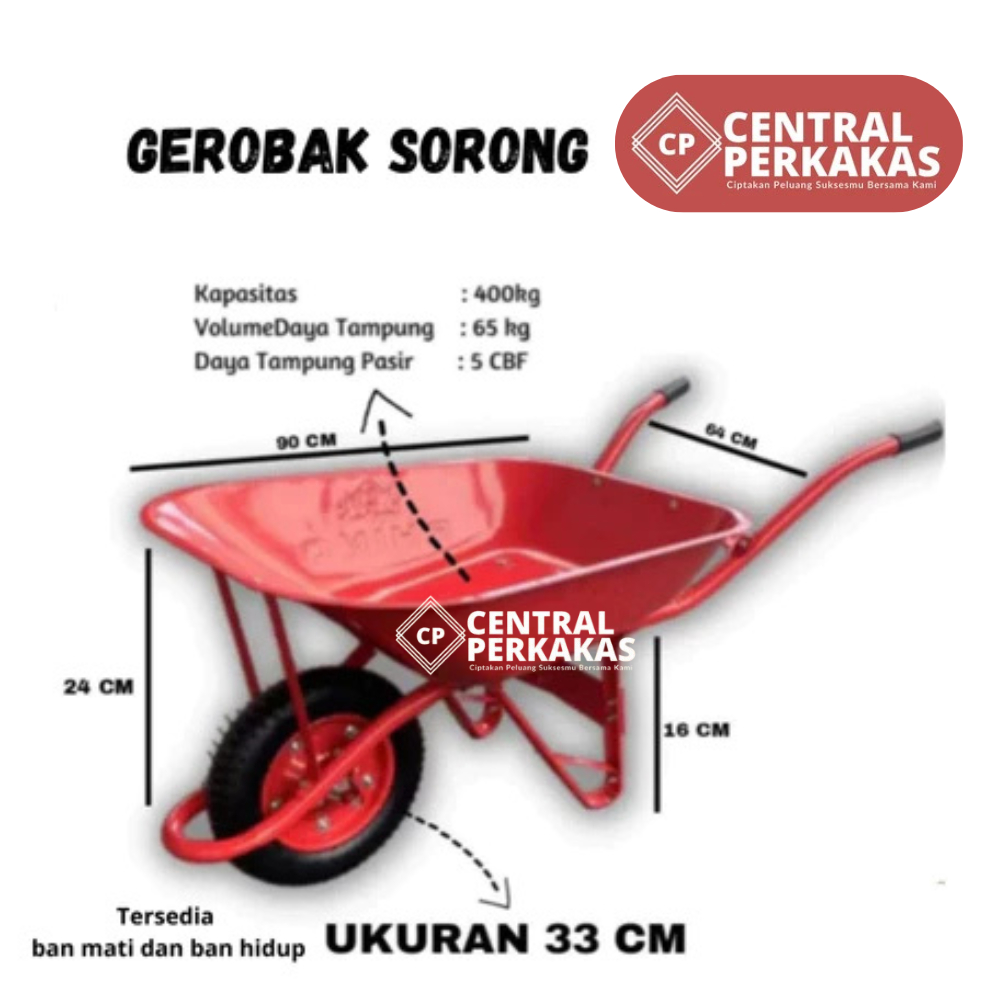 Gerobak sorong pasir / troli semen  / trolley / gerobak dorong bangunan / gerobak tukang bangunan / 
