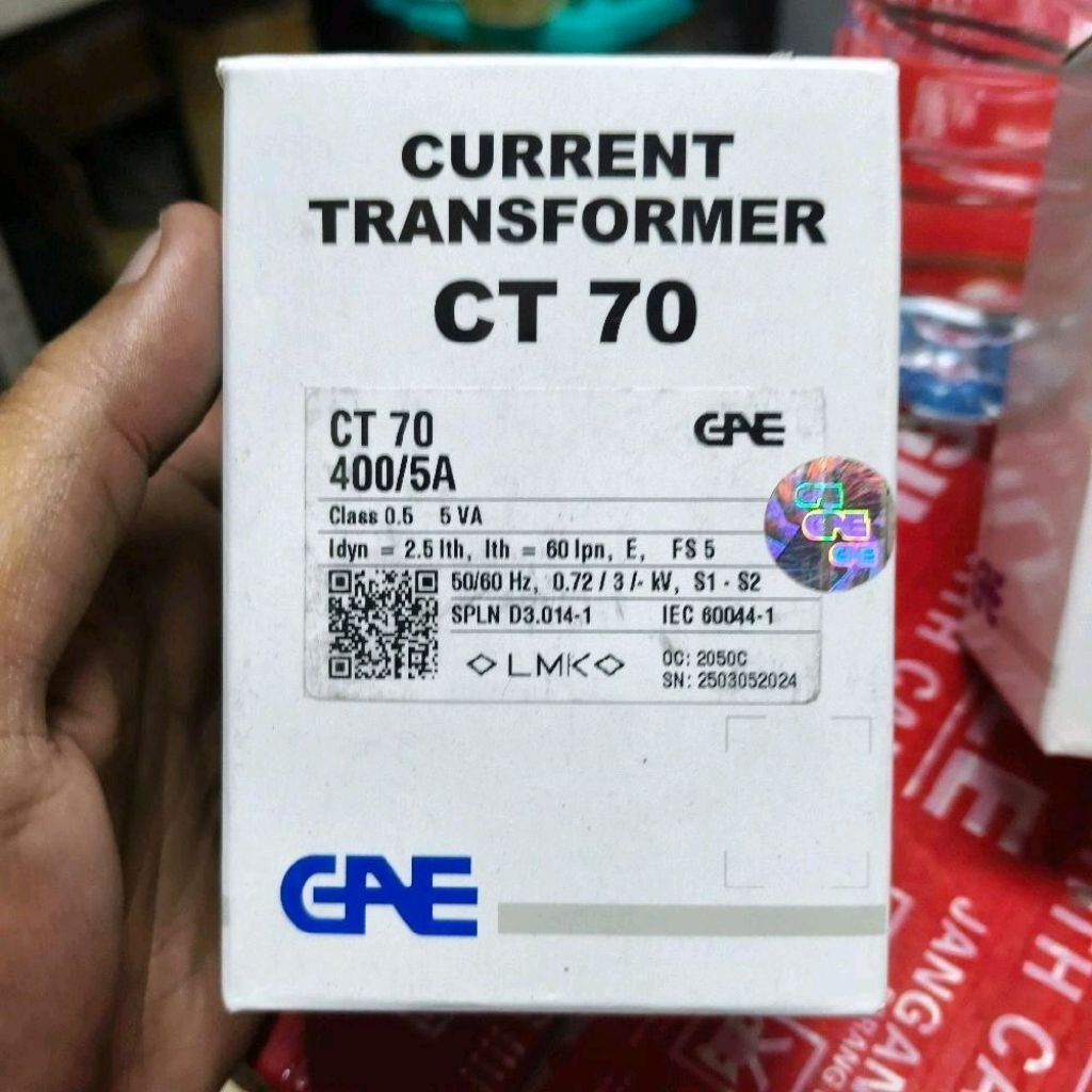 CURRENT TRANSFORMER CT 70 400/5A GAE