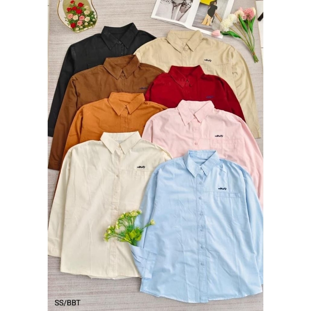 Kemeja Katun Oversize Import - Kemeja Wanita Katun Import - Kemeja Import - Atasan Katun Oversize Im